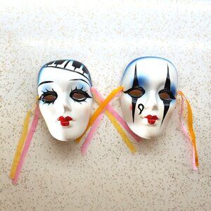 Drama Mask set of 2 Wall Hangings
